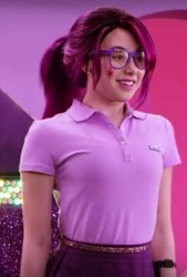 Size: 428x634 | Tagged: safe, sci-twi, twilight sparkle, human, equestria girls, g4, adorkable, commercial, cute, dork, irl, irl human, live action, photo, solo, unleash the magic (commercial), youtube link