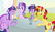 Size: 1308x753 | Tagged: safe, artist:proppane, sci-twi, starlight glimmer, sunset shimmer, twilight sparkle, pony, unicorn, equestria girls, g4, double date, equestria girls ponified, female, floppy ears, glass, lesbian, magic, ponified, self ponidox, ship:sci-twishimmer, ship:sunsetsparkle, ship:twistarlight, shipping, straw, table, telekinesis, twilight sparkle (alicorn), twilight's counterparts, twolight, unicorn sci-twi