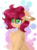 Size: 2402x3220 | Tagged: safe, artist:nillomika, oc, oc only, pony, blushing, chest fluff, glasses, high res, solo, tongue out