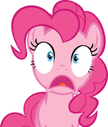 Size: 10414x12286 | Tagged: safe, artist:cyanlightning, pinkie pie, buckball season, g4, .svg available, absurd resolution, female, open mouth, simple background, solo, surprised, transparent background, vector