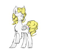Size: 704x525 | Tagged: safe, artist:dreamingnoctis, surprise, g1, alternate cutie mark, eyes closed, female, smiling, solo