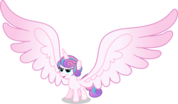Size: 1730x1008 | Tagged: safe, artist:punzil504, princess flurry heart, alicorn, pony, do princesses dream of magic sheep, g4, female, impossibly large wings, older, older flurry heart, open mouth, simple background, solo, transparent background, vector