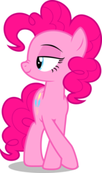 Size: 5300x9000 | Tagged: safe, artist:cencerberon, pinkie pie, earth pony, pony, g4, absurd resolution, amorous, bedroom eyes, crossed legs, female, mare, show accurate, simple background, solo, transparent background, vector