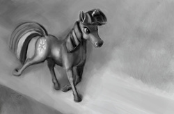 Size: 1549x1016 | Tagged: safe, artist:xbi, twilight sparkle, pony, g4, female, grayscale, hoers, monochrome, solo