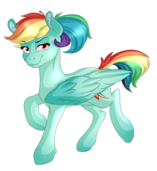 Size: 1024x1116 | Tagged: safe, artist:topas-art, rainbow dash, pony, g4, female, solo