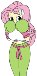 Size: 445x906 | Tagged: safe, artist:toyminator900, fluttershy, equestria girls, g4, boxing, boxing gloves, breasts, busty fluttershy, female, martial arts, solo