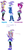 Size: 708x1498 | Tagged: safe, artist:midnightdaydreamstar, fuchsia blush, lavender lace, trixie, oc, oc:illusionistic aura, equestria girls, g4, female, fusion, fusion:fuchsia blush, fusion:lavender lace, fusion:trixie, fusion:trixielaceblush, multiple arms, multiple eyes, trixie and the illusions