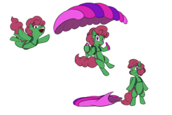 Size: 3600x2400 | Tagged: safe, artist:toughset, oc, oc only, oc:windcatcher, pony, bipedal, commission, cute, high res, parachute, pixel art, simple background, solo, sprite, sprite sheet, transparent background
