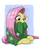 Size: 1275x1650 | Tagged: safe, artist:latecustomer, fluttershy, pony, g4, abstract background, clothes, cute, female, floppy ears, mare, oversized clothes, shyabetes, sitting, solo, sweater, sweatershy