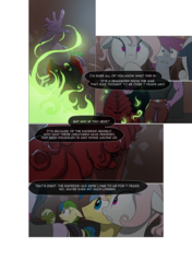 Size: 3541x5016 | Tagged: safe, artist:gashiboka, spike, oc, dragon, pony, comic:recall the time of no return, g4, comic, older, older spike, zygon