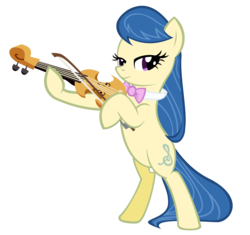 Size: 2855x2681 | Tagged: safe, artist:omnio2006, fiddlesticks, earth pony, pony, g4, apple family member, bipedal, female, mare, musical instrument, simple background, solo, transparent background, vector, violin