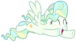 Size: 8100x4500 | Tagged: safe, artist:reginault, vapor trail, pegasus, pony, g4, top bolt, absurd resolution, eyes closed, female, flying, happy, show accurate, simple background, solo, transparent background, vector