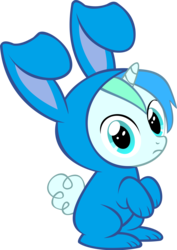 Size: 9451x13376 | Tagged: safe, artist:cyanlightning, oc, oc only, oc:cyan lightning, pony, unicorn, g4, absurd resolution, bunny costume, clothes, colt, cyan's bunnies, male, simple background, solo, transparent background, vector