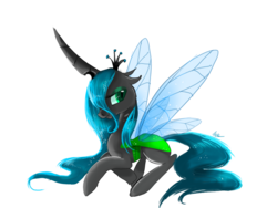 Size: 1600x1200 | Tagged: safe, artist:nuttypanutdy, queen chrysalis, changeling, changeling queen, g4, crown, female, jewelry, mirror universe, prone, regalia, reversalis, simple background, solo, transparent background