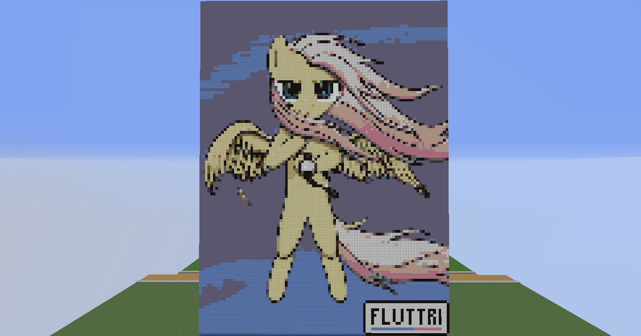 fluttershy minecraft pixel art