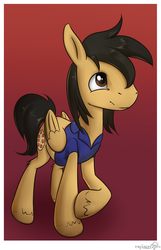Size: 1280x1985 | Tagged: safe, artist:replacer808, oc, oc only, oc:pizza express, pegasus, pony, food, pizza, solo