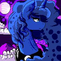 Size: 200x200 | Tagged: safe, artist:thelunarmoon, princess luna, g4, female, moon, needs more jpeg, oekaki, picture for breezies, solo
