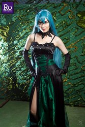 Size: 853x1280 | Tagged: safe, artist:renshuher, queen chrysalis, human, g4, clothes, cosplay, costume, irl, irl human, photo, rubronycon, solo