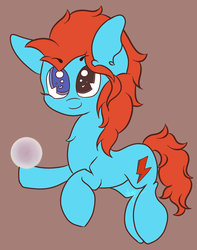 Size: 756x960 | Tagged: safe, artist:hedgehog-plant, oc, oc only, earth pony, pony, brown background, heterochromia, simple background, smiling, solo