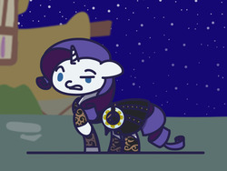 Size: 1280x960 | Tagged: safe, artist:flutterluv, rarity, g4, clothes, costume, female, halloween, nightmare night, solo, xena