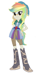 Size: 720x1280 | Tagged: safe, artist:tsundra, applejack, rainbow dash, equestria girls, g4, fusion, simple background, solo, transparent background