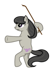 Size: 941x1204 | Tagged: safe, artist:arctic-lux, octavia melody, earth pony, pony, g4, anatomically incorrect, bipedal, bow (instrument), cello bow, female, incorrect leg anatomy, simple background, solo, transparent background, vector