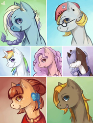 Size: 540x710 | Tagged: safe, artist:somepony-ul, oc, oc only, pony, unicorn, female, glasses, mare, solo