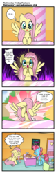 Size: 623x1920 | Tagged: safe, artist:pencils, cup cake, fluttershy, pegasus, pony, comic:fluttershy's anti-adventures, g4, bait and switch, cake, comic, covering, cute, drool, duo, ear piercing, embarrassed, eyes closed, eyes on the prize, female, floppy ears, food, get your mind out of the gutter, hungry, indecision, innuendo, mare, muffin, oh my, open mouth, piercing, raised hoof, sitting, slice of life, spread wings, sugarcube corner, wide eyes, wing hands, wingboner