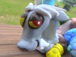 Size: 1152x864 | Tagged: safe, artist:triplerainbowdash, discord, g4, craft, irl, male, photo, sculpture, solo, traditional art