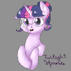 Size: 3968x3968 | Tagged: safe, artist:souppyman, twilight sparkle, g4, female, glasses, hair bun, high res, simple background, solo