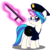 Size: 3000x3015 | Tagged: safe, artist:up1ter, dj pon-3, vinyl scratch, pony, unicorn, g4, belt, clothes, female, glasses, hat, high res, magic, mare, pants, peaked cap, police baton, police officer, simple background, solo, transparent background