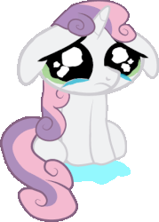 Size: 315x439 | Tagged: safe, artist:creshosk, sweetie belle, g4, animated, crying, female, floppy ears, gif, solo