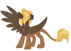 Size: 1024x731 | Tagged: safe, artist:azure-art-wave, oc, oc only, hippogriff, hybrid, gildabell, hair over eyes, interspecies offspring, offspring, parent:dumbbell, parent:gilda, parents:gildabell, simple background, solo, transparent background