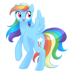 Size: 2000x2000 | Tagged: safe, artist:orcakisses, rainbow dash, pony, g4, female, high res, open mouth, rearing, simple background, solo, transparent background