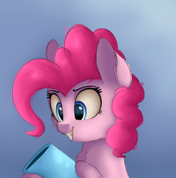 Size: 1904x1928 | Tagged: safe, artist:vanillaghosties, pinkie pie, g4, female, party cannon, plotting, solo