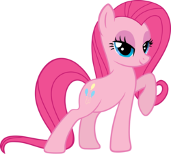 Size: 6000x5400 | Tagged: safe, artist:slb94, pinkie pie, g4, absurd resolution, alternate hairstyle, fabulous, female, lidded eyes, pose, rarity pose, simple background, solo, transparent background, vector
