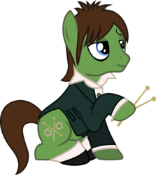 Size: 1064x1193 | Tagged: safe, artist:lightningbolt, derpibooru exclusive, earth pony, pony, g4, .svg available, a fever you can't sweat out, clothes, drumsticks, eyeliner, hoof hold, makeup, male, panic! at the disco, ponified, shirt, shoes, show accurate, simple background, sitting, socks, solo, spencer smith, stallion, suit, svg, transparent background, vector