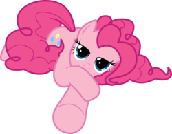 Size: 2267x1771 | Tagged: artist needed, dead source, safe, pinkie pie, g4, bedroom eyes, cute, diapinkes, female, lidded eyes, lying down, simple background, solo, transparent background, vector