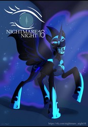 Size: 887x1280 | Tagged: safe, artist:tai_lung, artist:tailung, nightmare moon, g4, fangs, female, solo