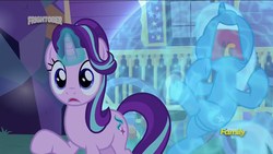 Size: 1920x1080 | Tagged: safe, screencap, starlight glimmer, trixie, pony, unicorn, g4, to where and back again
