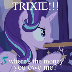 Size: 492x492 | Tagged: safe, edit, edited screencap, screencap, starlight glimmer, g4, to where and back again, animated, female, gif, image macro, loop, meme, solo