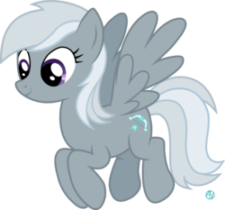 Size: 1800x1676 | Tagged: safe, artist:arifproject, silverspeed, pegasus, pony, g4, background pony, female, flying, mare, simple background, smiling, solo, transparent background, vector