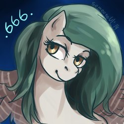 Size: 400x400 | Tagged: safe, artist:somepony-ul, oc, oc only, pegasus, pony, avatar, female, mare, smiling, solo