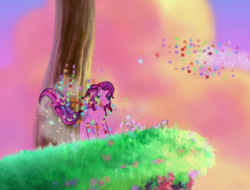 Size: 616x469 | Tagged: safe, screencap, skywishes, butterfly, pony, g3, sunset