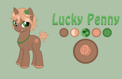 Size: 1280x833 | Tagged: safe, artist:ask-ember-quill, oc, oc only, oc:lucky penny, pony, unicorn, solo