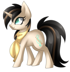 Size: 2003x2051 | Tagged: safe, artist:scarlet-spectrum, oc, oc only, oc:scribble note, pony, unicorn, clothes, high res, scarf, simple background, solo, transparent background