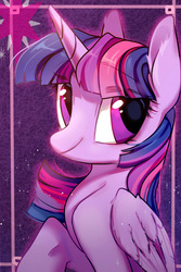 Size: 1280x1920 | Tagged: safe, artist:rocy canvas, twilight sparkle, alicorn, pony, g4, bust, female, no nose, portrait, solo, twilight sparkle (alicorn)
