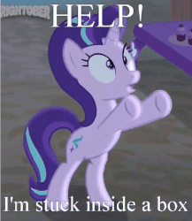 Size: 440x507 | Tagged: safe, edit, edited screencap, screencap, starlight glimmer, g4, to where and back again, animated, female, gif, image macro, loop, meme, mime