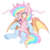 Size: 2650x2650 | Tagged: safe, artist:hawthornss, oc, oc only, oc:paper stars, bat pony, pony, amputee, blushing, clothes, cute, cute little fangs, ear fluff, eeee, fangs, high res, open mouth, paperbetes, simple background, sitting, smiling, socks, solo, spread wings, starry eyes, stump sock, transparent background, weapons-grade cute, wingding eyes