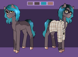 Size: 1100x800 | Tagged: safe, artist:somepony-ul, oc, oc only, pony, clothes, female, glasses, hooves, mare, ponysona, reference sheet, solo